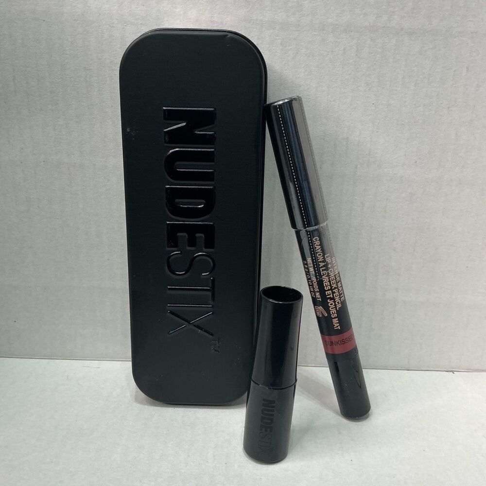 Nudestix Intense Matte Lip & Cheek Pencil In Sunkissed Pink 2.8g With Tin